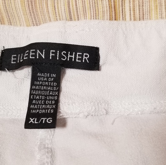 Eileen Fisher EUC Pull-On White Stretch Taper Leg Ankle Pants Size XL - Picture 4 of 5